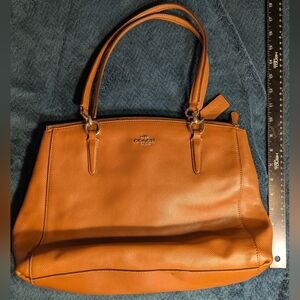 Coach Tangerine Leather Tote